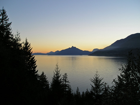 Sunset on the Sea-to-Sky Highway